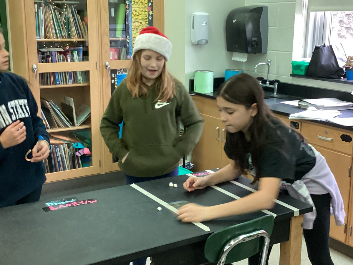 _mrswolf5's tweet photo. The last full Friday before winter break means it’s Candy Cane Olympics time! https://t.co/C6rcxohP0O