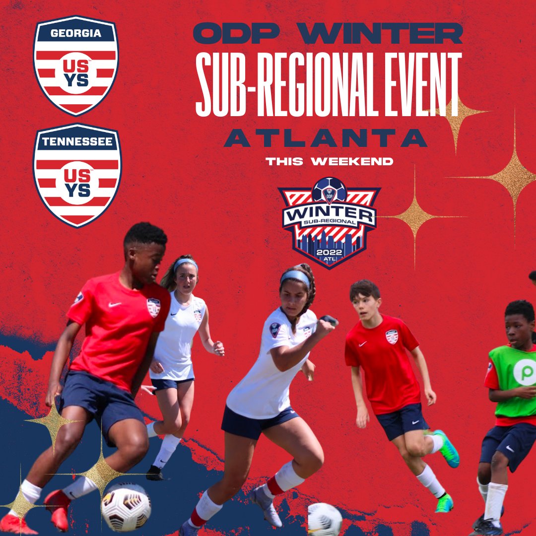 GeorgiaSoccer's tweet photo. Our first event of the 2022-23 ODP cycle year is being held this coming weekend at LakePoint Sports Complex in Emerson. We are excited to host @TennesseeSoccer at the Winter Sub-Regional event which will feature the top boys and girls for the 2012-2006 age groups.
#GAODP https://t.co/LgZHGIROxh