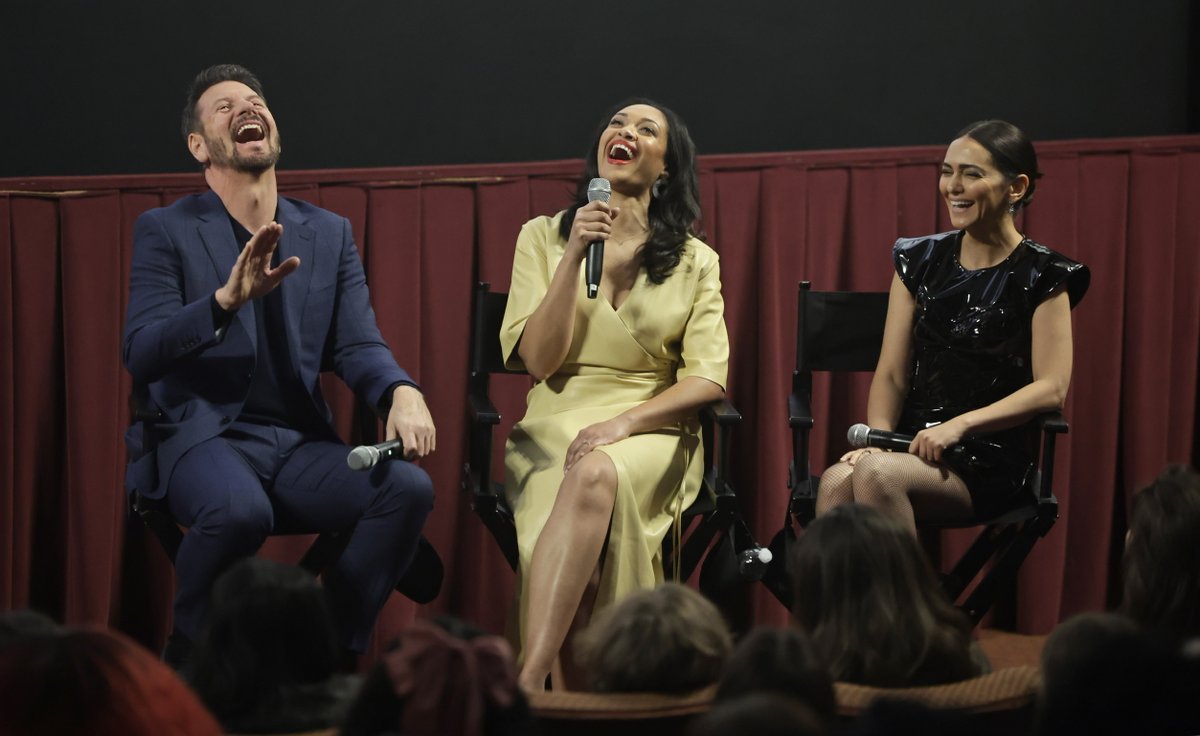 #FBF Thank you to @sagaftra for having me, @nazaninboniadi, and Lloyd for the lovely screening and panel for #TheRingsOfPower and @Beccamford for being a wonderful moderator. As you can see from the third picture, we had an excellent time 😆.