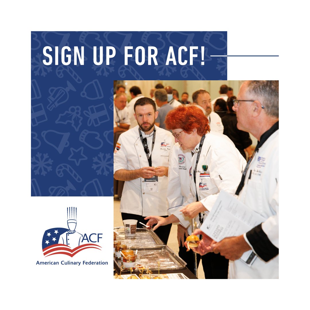 acfchefs's tweet photo. ACF is still offering FREE 90-Day memberships for first-time members! 

Perks include access to a network of culinary experts, certifications to help generate greater exposure and more! 

Don’t delay, sign up today: https://t.co/AfqGqaKTFX https://t.co/F6Pc79BVq0