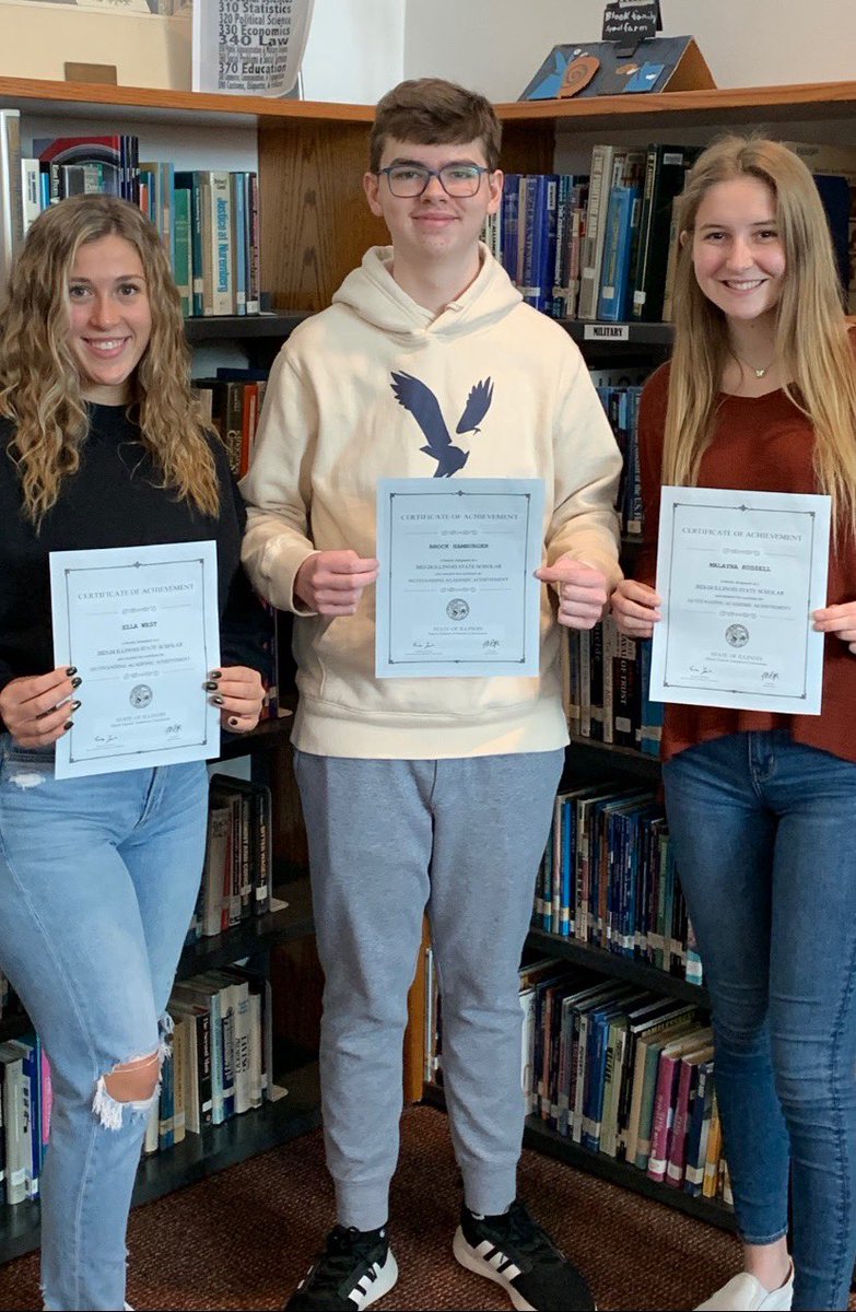 Congratulations to Illinois State Scholars (l-r) Ella West, Brock Hamburger, &amp; Malayna Russell. <a href="/DuQuoin300/">Du Quoin CUSD 300</a>