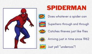 MrsWilson46's tweet photo. Another Canva design entry - this one was fun: design a business card for a superhero! https://t.co/L5jJoQNK54