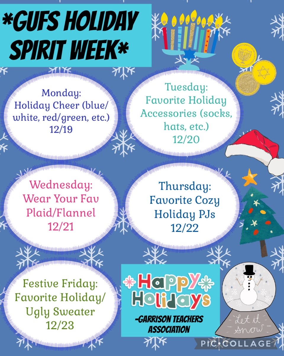 SchoolGarrison's tweet photo. Weekly GUFS Newsletter - December 16, 2022 https://t.co/kvMYIvrv1g via @ParentSquare https://t.co/cPteDkJtRq