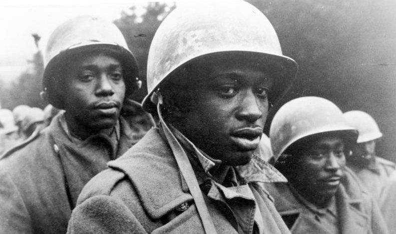 11 Afro-American soldiers of the 333rd Field Artillery Battalion tried to reach the US lines after being overrun earlier the same day. 

All were captured, tortured and shot by soldiers of Kampfgruppe Knittel, 1st SS Panzer Division at Wereth. #WW2
