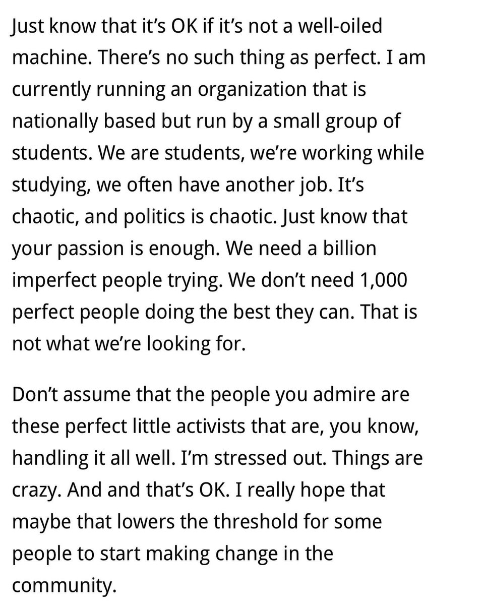 “What advice would you give someone who wants to get into organizing?” My answer: