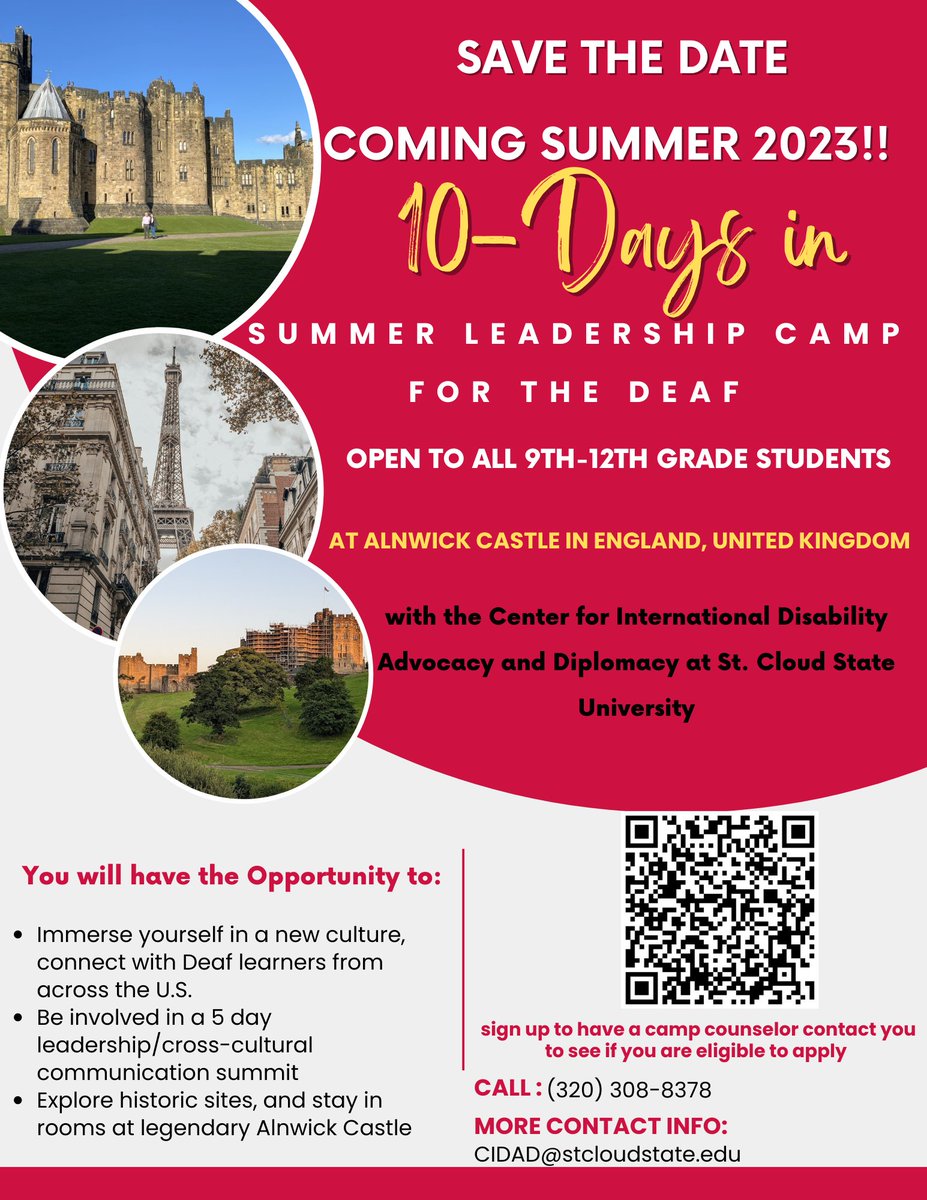 CidadScsu's tweet photo. CIDAD Summer Leadership Camp for the Deaf at Alnwick Castle in England, UK!! https://t.co/SSdTOvnovt
