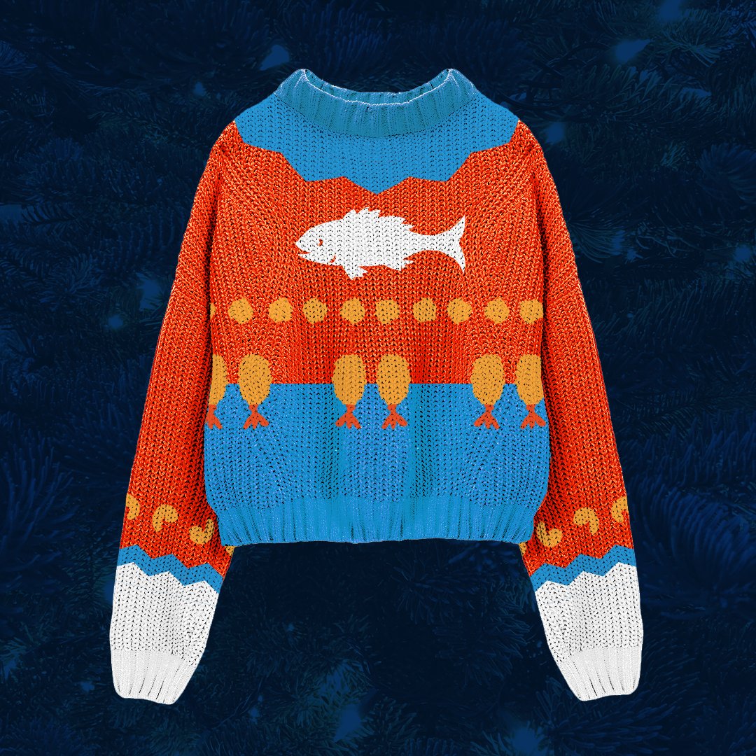 What better way to celebrate the holidays than with this festive fish sweater?
#captainds #nationaluglysweaterday