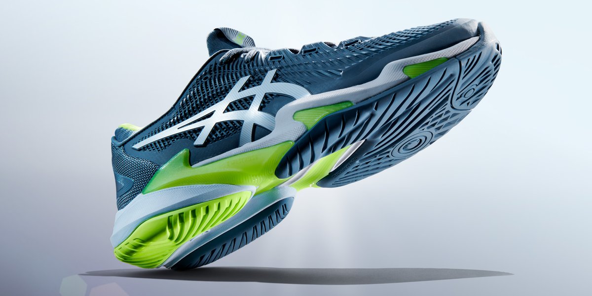 ASICSTennis's tweet photo. Coming soon - the #COURTFF3! The most sophisticated stability and cushioning to help you move faster and be more agile on the court. 💚🎾 https://t.co/VurdjVcKvi