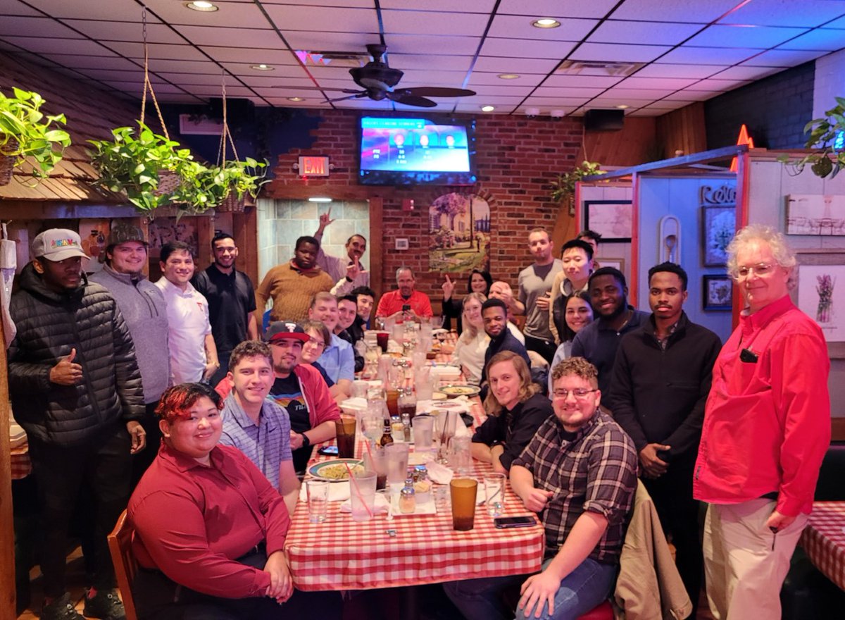 TexasTechECE's tweet photo. Congratulations to the Texas Tech Electrical and Computer Engineering Fall Class of '22! A dinner was held at Orlando's to celebrate these awesome students. We can't wait to see your accomplishments in the next chapter. Guns Up forever!❤️👆

#TTU #ECE #IEEE #Graduation https://t.co/eSOmQswpGR