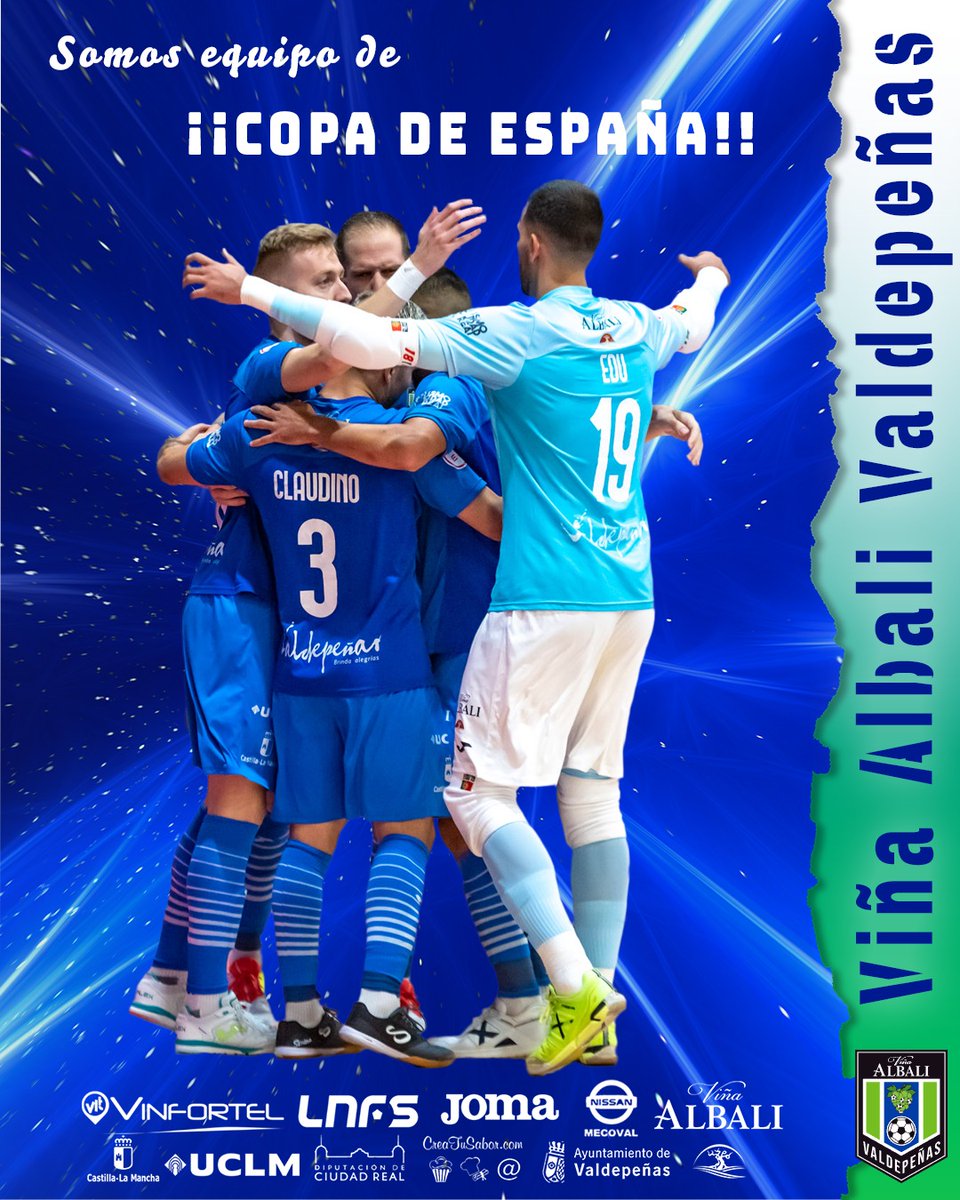 ✅🏆 ¡CLASIFICADOS PARA LA COPA DE ESPAÑA! 🎉🎉

🔵 El #ViñaAlbaliValdepeñas disputará esta competición por cuarta vez consecutiva 💪🏻

#LNFS #Temporada2022_23