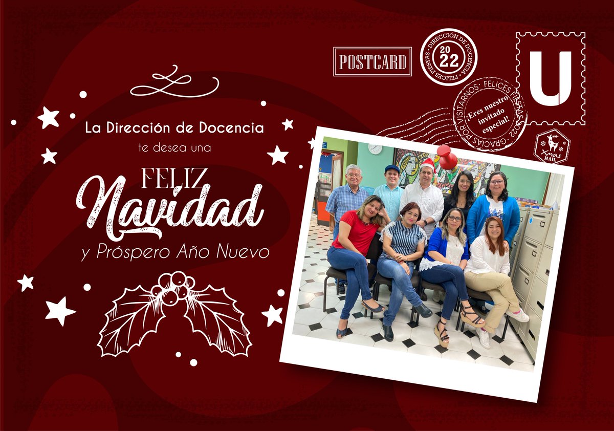 DocenciaUSAP's tweet image. La Dirección de Docencia extiende nuestras más cordiales muestras de afecto y felicitación. Deseamos que este 2023 esté colmado de muchos éxitos, alegrías y bienestar a cada uno de ustedes y sus familias. 

¡Que pasen una feliz Navidad y un Próspero Año Nuevo!
