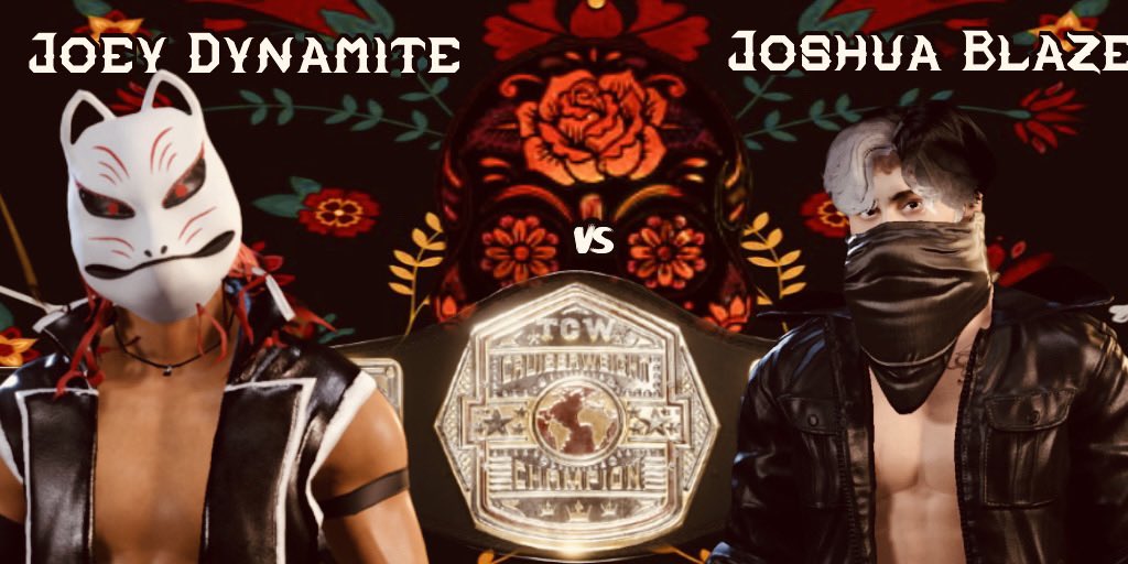 TCW Dia de Carnage Match 2 
<a href="/KITSUNEKINGXIII/">“THE KITSUNE KING” Joey Dynamite🦊</a> VS <a href="/JoshuaBlazeCAW/">Joshua Blaze</a> 
Rage in the Cage 
TCW Cruiserweight Championship