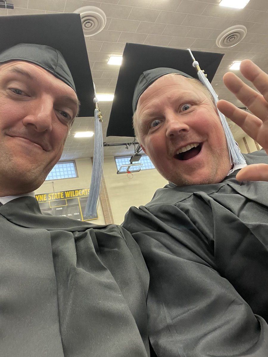 Congratulations to one current and one former Tiger  on receiving their Specialist degrees at WSC today!  The future of education is in good hands. #reallycoolthings