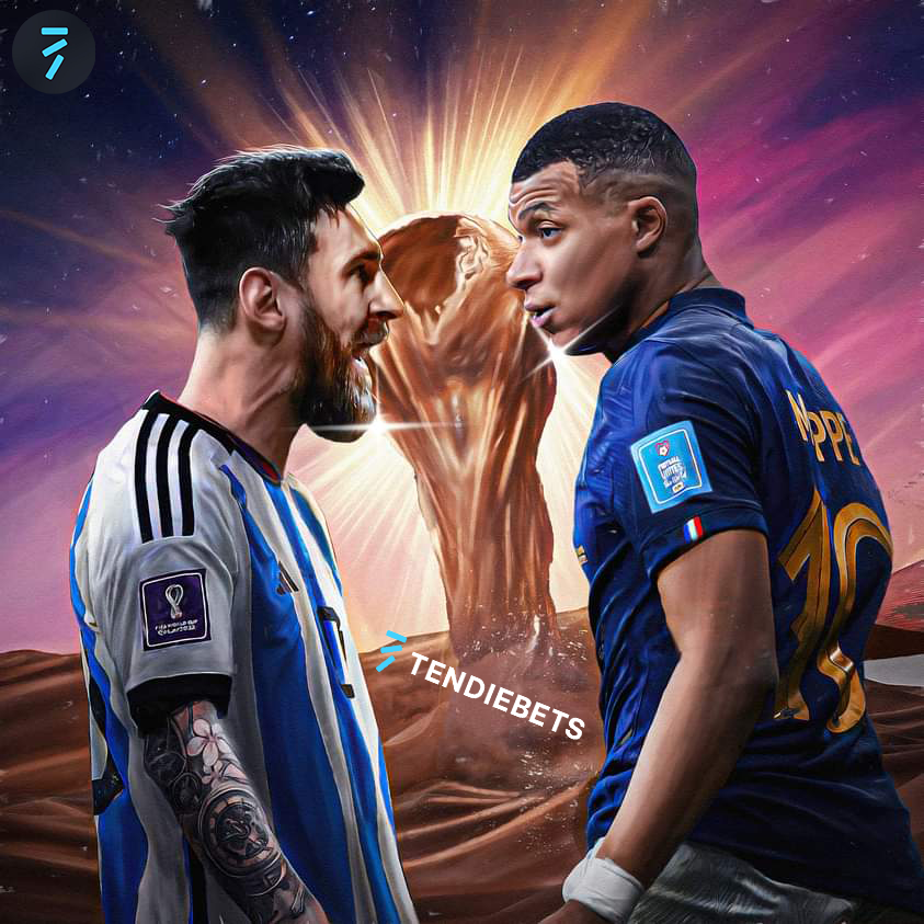 tendie_bets's tweet image. Which @PSG_English player will win the @FIFAWorldCup ? 

LIKE for Mbappe 🇫🇷 RETWEET for Messi 🇦🇷 #defitheodds #tendiebets