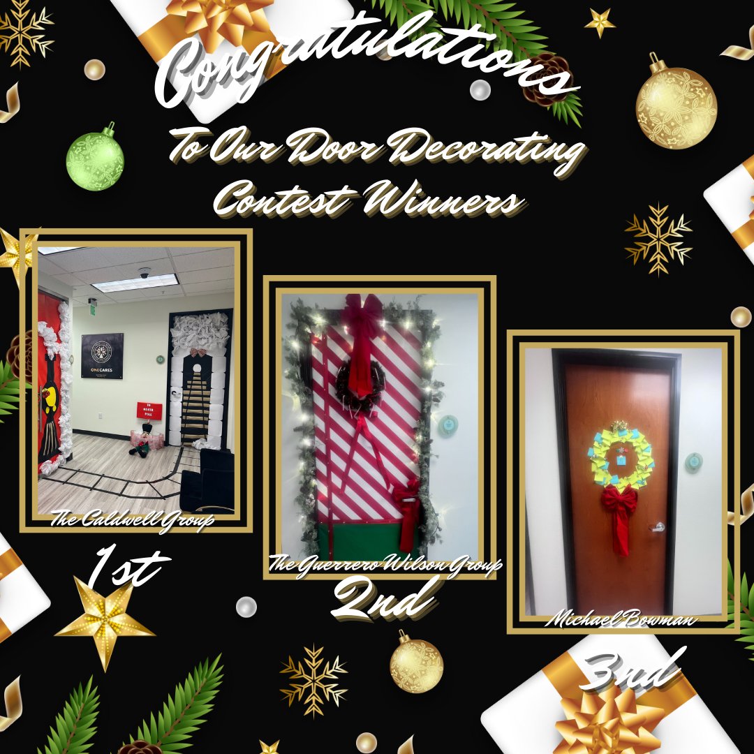 NVSWRealtyONE's tweet photo. As Requested, Pictures of the winning doors. Again, congratulations to Our Door Decorating Contest Winners! We appreciate everyone that was involved and showed up with their Holiday Spirit! Happy Holiday's #team #grow #love https://t.co/vShvy1zE0S