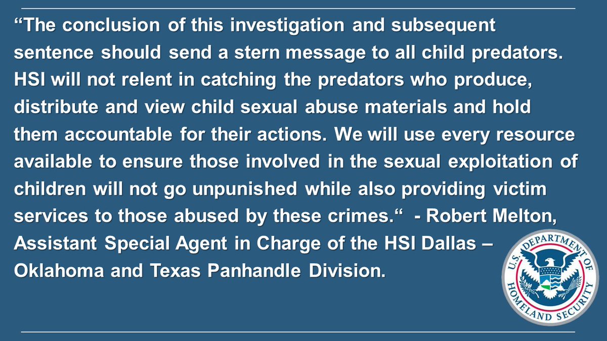 USAO_NDOK's tweet photo. @HSI_Dallas &amp; @TulsaPolice led the investigation that brought Jeremy Mills to justice for child pornography offenses. Also taking part in the investigation were @OSBI_OK, @Okla_OAG's Office, @ClaremorePolice, &amp; @TCSO. https://t.co/meQYvLpGaR