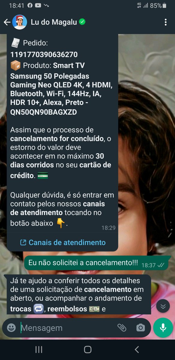 FJustino's tweet photo. @luizatrajano Olha a palhaçada, foi eu reclamar aqui e vocês cancelaram o meu pedido.... https://t.co/OngXwZY4Cu