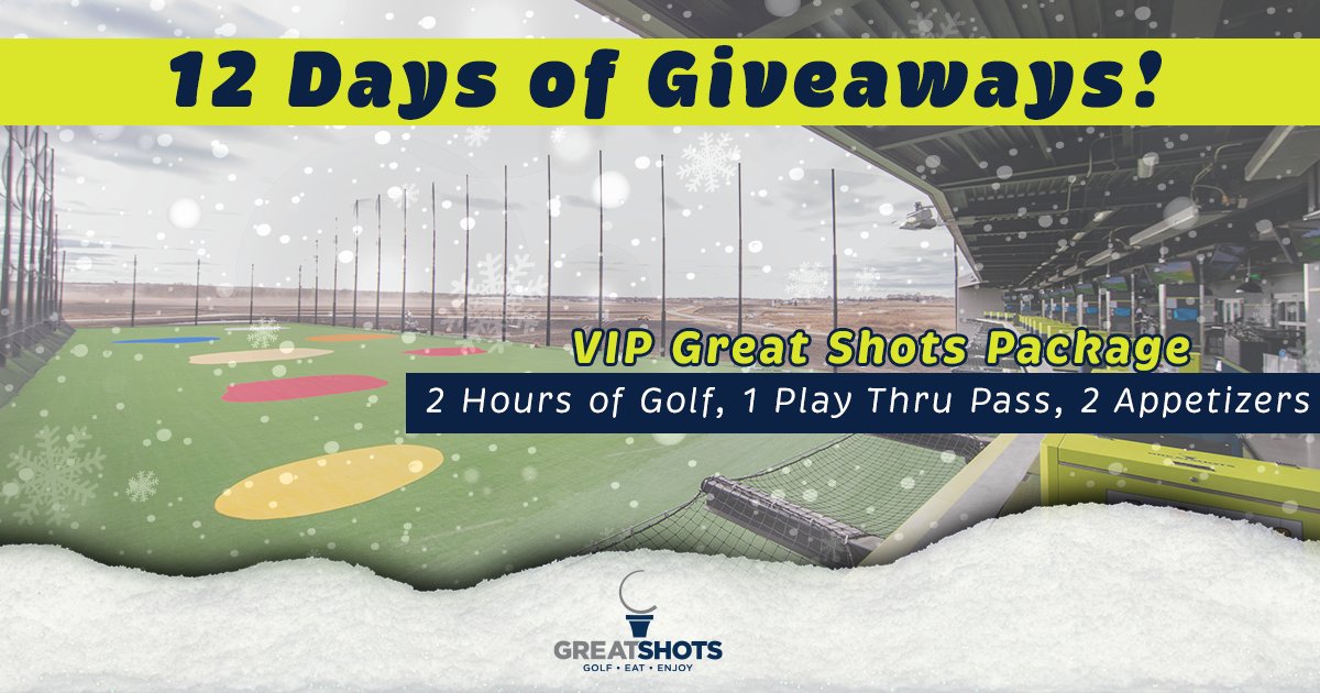 greatshotsgolf's tweet photo. 🎄On the second day of Great Shot’s Golfmas my true love gave to me… 2 hours of bay time and a twenty-four foot 4K TV. ⛳️📺
Follow our page then Like, Share and tag a friend in this tweet to be entered in to win a VIP Great Shots package. We will randomly select a winner 12/28 https://t.co/lrtOTlpBfM