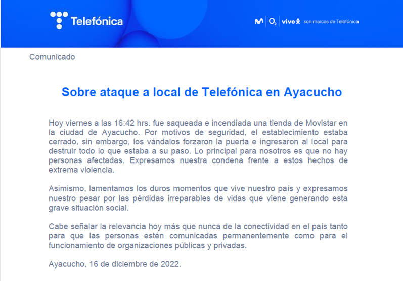 Comunicaciones Movistar Perú tweet media