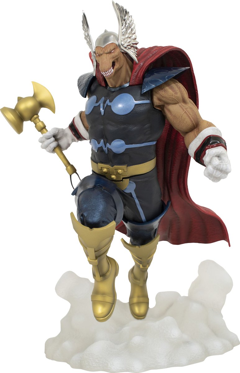 A @collectdst release! Get ready for the thunder! The alien wielder of Stormbreaker, Beta Ray Bill, leaps off the comic page and onto your shelf as the newest Marvel Gallery Diorama! Hitting comic shops next week: https://t.co/ax7w7MuGTo

#Thor
#BetaRayBill
#Toys https://t.co/GGN0jFIzkW