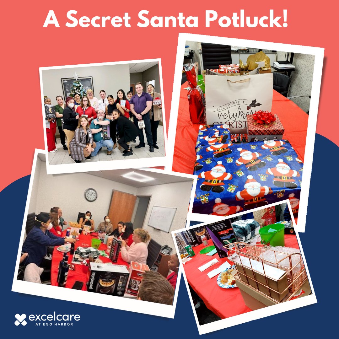 ExcelEggHarbor's tweet photo. We had a Secret Santa Potluck! So much fun together, choosing gifts opening gifts, and sometimes stealing gifts! Lots a great gifts!

#secretsantapotluck https://t.co/jESGusesQS