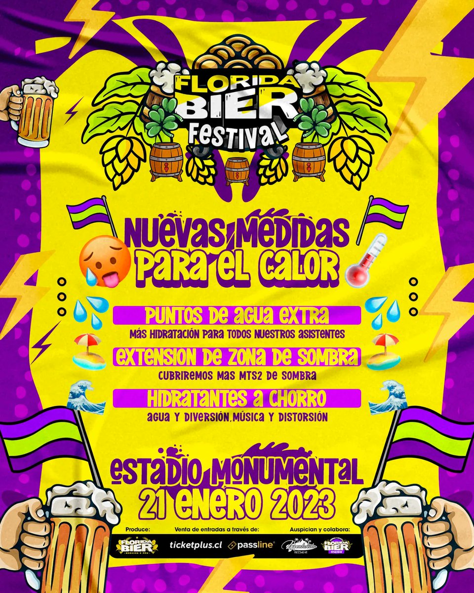 FloridaBier's tweet photo. 🎫 Entradas disponibles en ticketplus y passline.
📢𝗠𝗲𝗱𝗶𝗱𝗮𝘀 𝗽𝗮𝗿𝗮 𝗲𝗹 𝗽𝗿𝗼́𝘅𝗶𝗺𝗼 𝗲𝘃𝗲𝗻𝘁𝗼.

🔴Se nos viene el versus de la cumbia y la música urbana, este 21 de enero 2023,en el Estadio Monumental.
🔴 Evento para todo público;
Desde los 2 años pagan entrada. https://t.co/sr7ffBOlBk