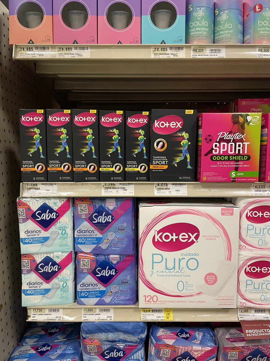 Hay tampones en el Automercado de San Pedro. Eso si, cero variedad.🩸