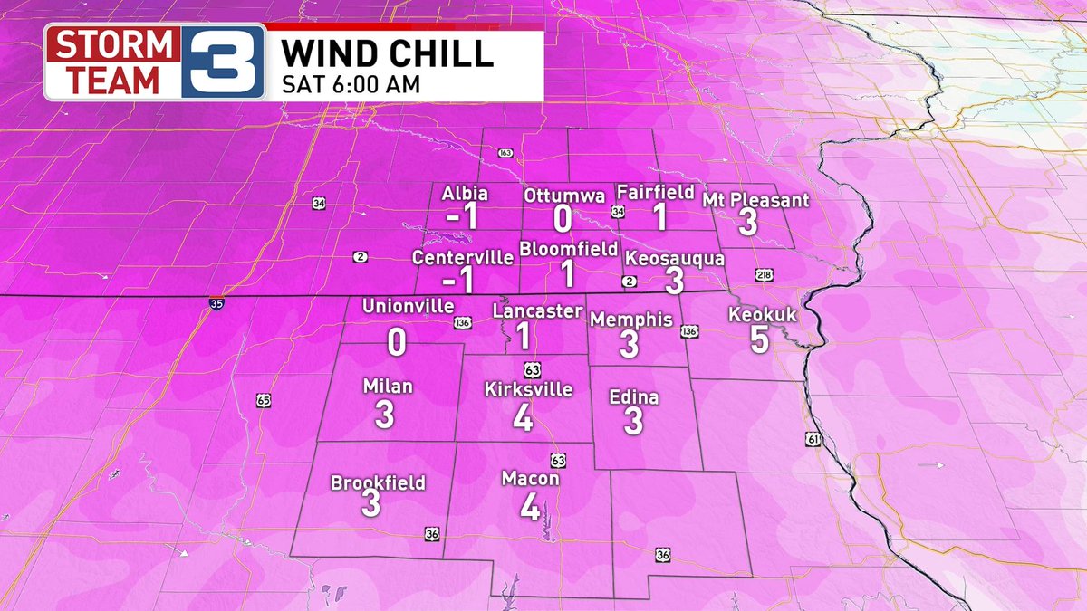 RileyFannonKRCG's tweet photo. While air temperatures will dip towards the mid to upper teens the strong westerly winds with gusts near 30 MPH will have the wind chill or "feels like" temperature closer to 0 degrees so bundle up heavily and the wind chill doesn't get that much better later Saturday. https://t.co/qMtqPwSwkp
