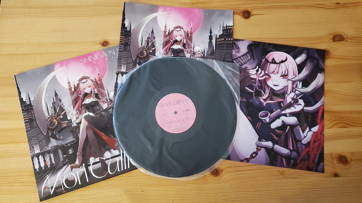 road_forks_you's tweet photo. New vinyl added to the collection
#SHINIGAMINOTE #MoriCalliope https://t.co/kt2NpiHGPJ