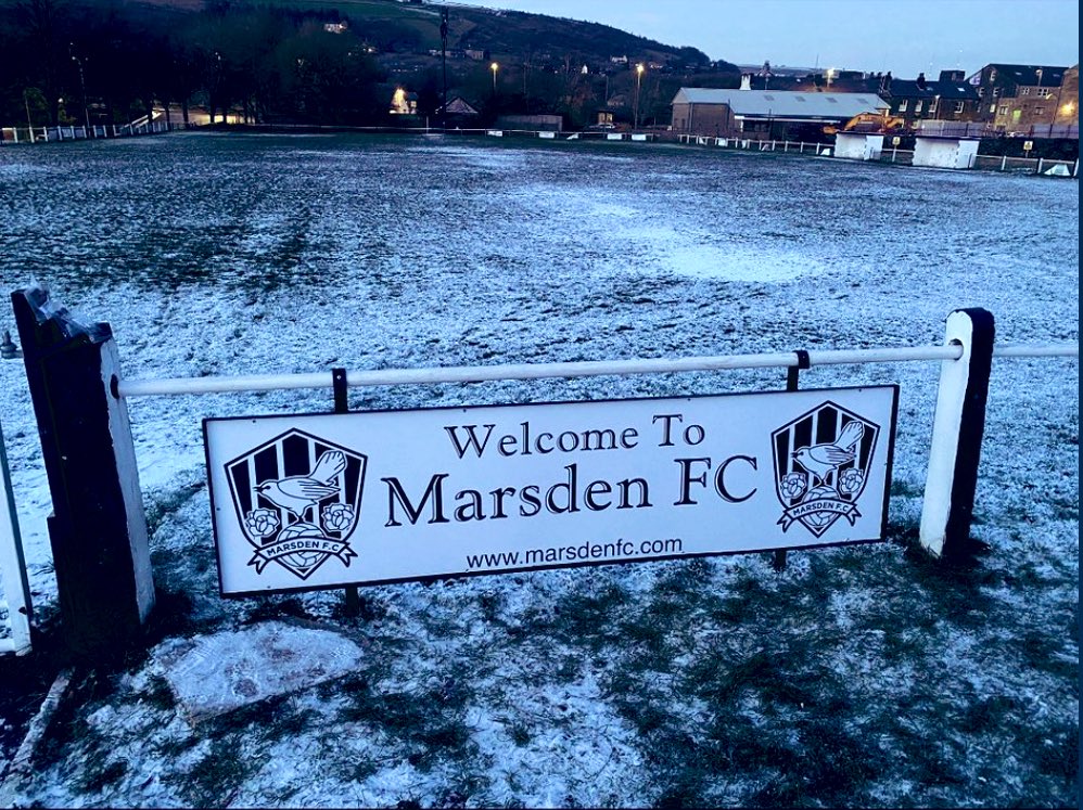 Marsden__FC's tweet photo. Cold temperatures and postponements are keeping the players away however  the club keeps pushing forwards. Our first new board is up pitchside
Many thanks to our treasurer Simon Pearson and the commitee for getting this up. Just another 60 to put up around the pitch fellas https://t.co/syAnfnuuJ2