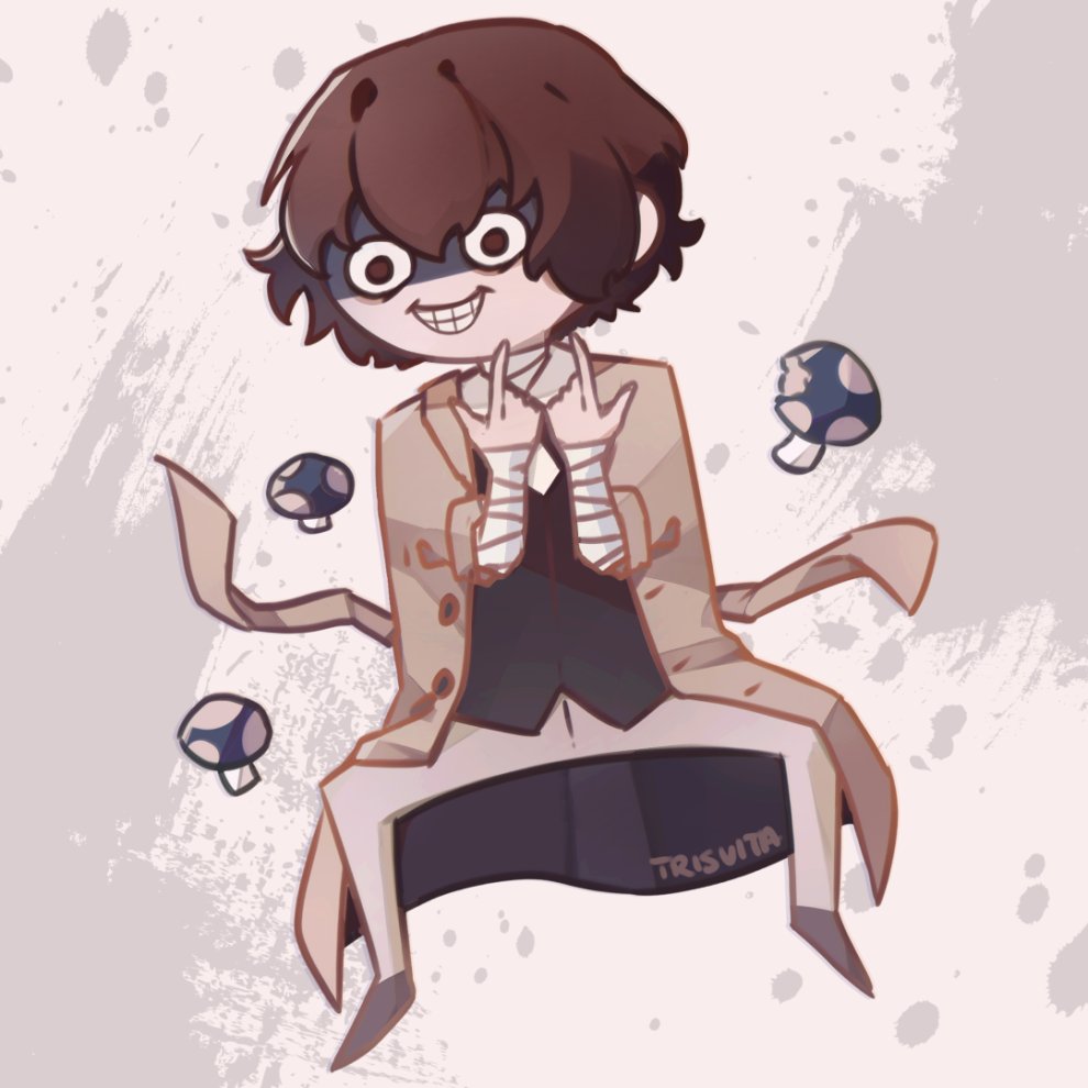 Dazai on shrooms cuz why not 
#Dazai #bsd #文スト #太宰治