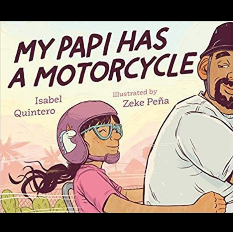 ILibraryDenver's tweet photo. "My Papi Has a Motorcycle" is a young girl's love letter to her dad and all of the memories of him that she cherishes. Along with being a heartwarming story, this book is also the perfect introduction to the sounds we hear every day. https://t.co/UwUO9JVgyp
