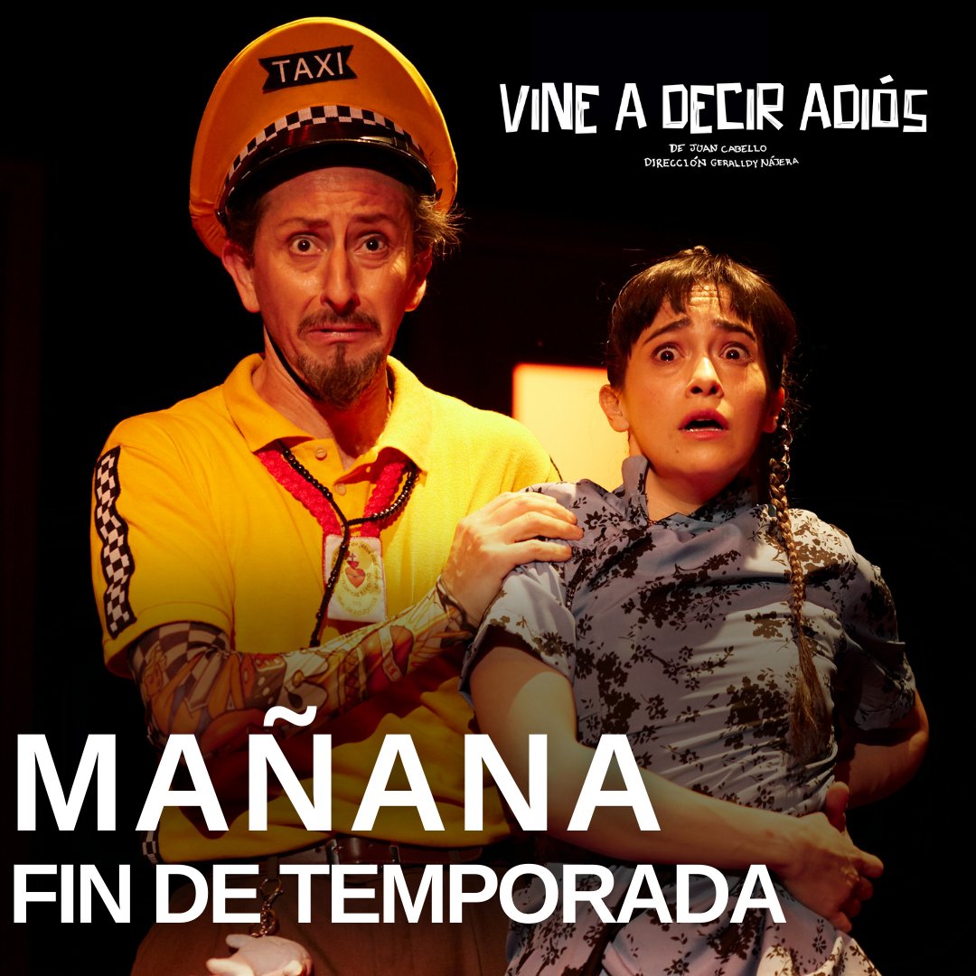 ¡ÚLTIMA FUNCIÓN!
Llegó el momento de despedir la temporada de #VineADecirAdiós en el <a href="/ForoLucerna/">Foro Lucerna</a>🎭 Acompáñanos mañana a las 18:30 horas.
Boletos: bit.ly/3BMJviR
#TodxsHacemosDrama #NocturnoTeatro