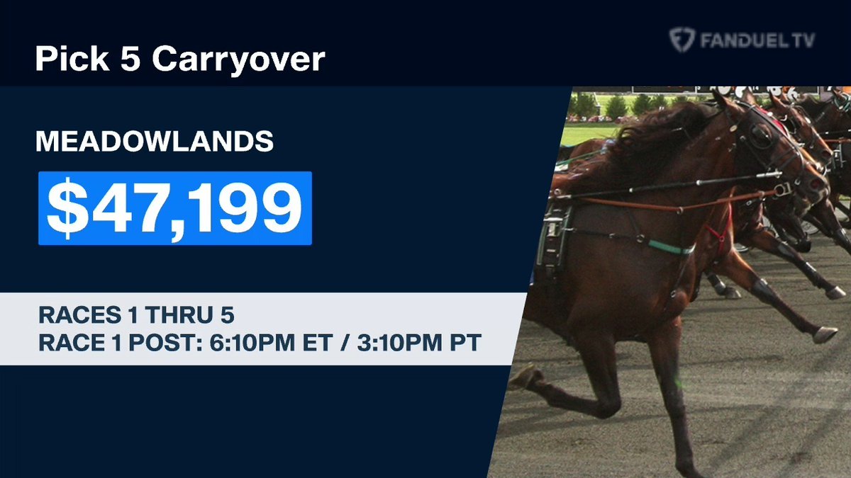 TVG on Twitter "There's a 💵 47,199 💵 PICK 5 CARRYOVER coming up in