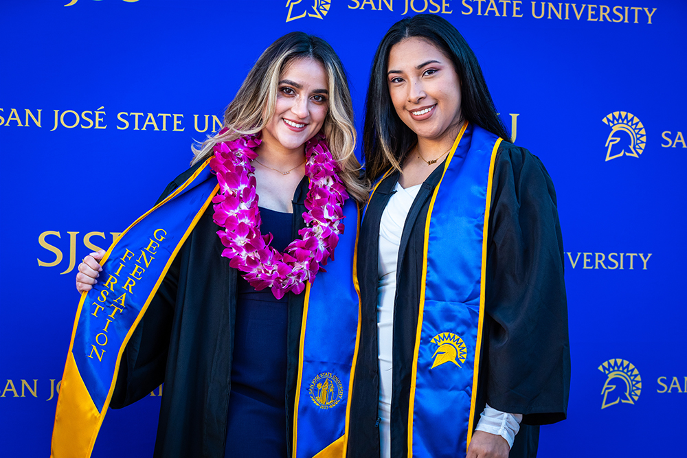 SJSU's tweet photo. So happy for our @sjsucoss 2022 Fall graduates! 🎓🎉

It's amazing what you've accomplished. Wishing you all the best in the future as @SJSUalumni! 💙💛

Graduation... ✅

You can go back and view Friday's ceremony here: https://t.co/aNAz6aV0Gp #sjsubucketlist #SJSU22 #SJSU https://t.co/RzsT4aQiN6