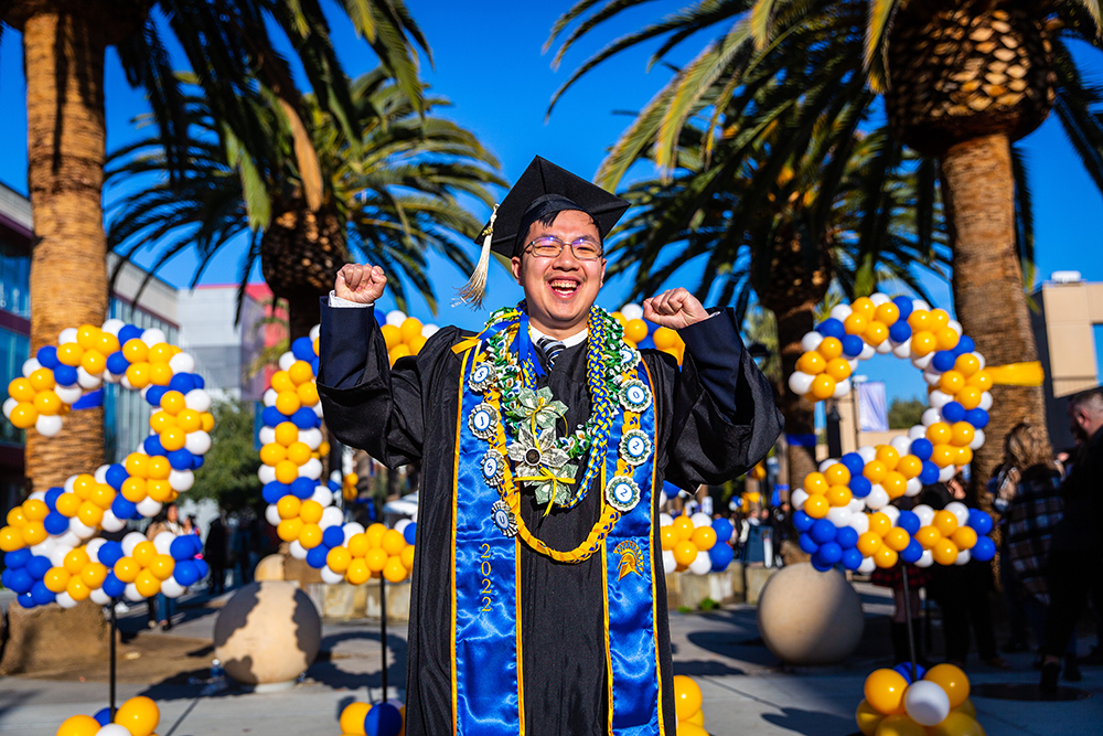 SJSU's tweet photo. So happy for our @sjsucoss 2022 Fall graduates! 🎓🎉

It's amazing what you've accomplished. Wishing you all the best in the future as @SJSUalumni! 💙💛

Graduation... ✅

You can go back and view Friday's ceremony here: https://t.co/aNAz6aV0Gp #sjsubucketlist #SJSU22 #SJSU https://t.co/RzsT4aQiN6