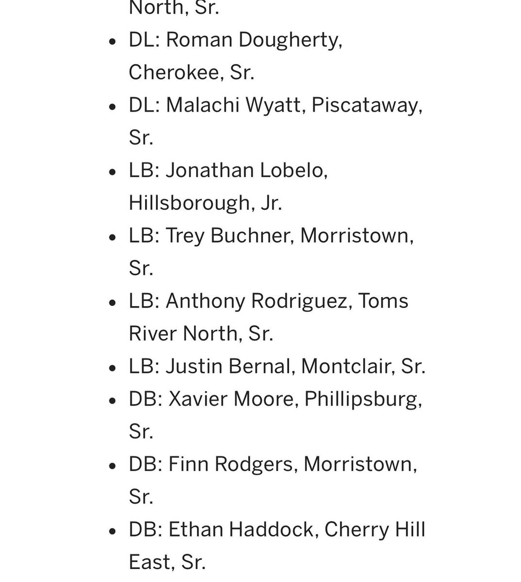 CHE_Fball's tweet photo. Congratulations to Ethan Haddock for being named 2nd team All-Group 5 in NJ 🔴⚪️⚫️

This is the teams first All-Group 5 selection since DL Jason Louis  in 2020. https://t.co/JPPYjItcsG