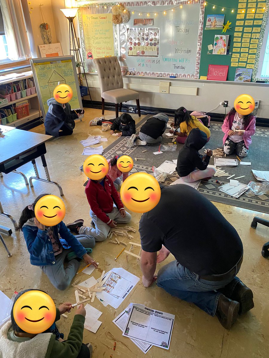 MeghanUplinger's tweet photo. My class had such a fun time making "smart houses" with Mr. Mike as part of our Connect-A-Classroom program with Wabtec Corporation. The students love working together and building with Mr. Mike!
#CommunitySchoolsInAction #PE503 https://t.co/JRu2V3JAzM