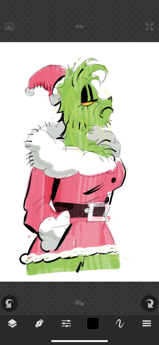bedsidewater's tweet photo. oomf wanted me to draw sexy fem grinch happy holidays https://t.co/p3xzfoTUEp