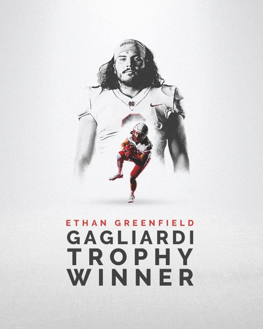 Earning the nation's highest honor for a <a href="/NCAADIII/">NCAA Division III</a> football student-athlete, <a href="/football_ncc/">NCC Football</a> Senior Running back Ethan Greenfield has been named the 29th recipient of the Gagliadri Trophy!

📰: northcentralcardinals.com/news/2022/12/1…

#WeAreNC | #d3fb