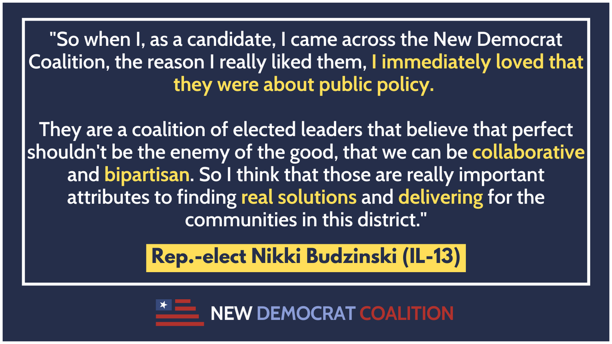 NewDemCoalition's tweet photo. New Dem Member-elect Nikki Budzinski sat down with @NationalCorn’s #CobCast to discuss issues facing American farmers and her willingness to work across the aisle to support the families and communities in her district. https://t.co/NalFlYWKK8