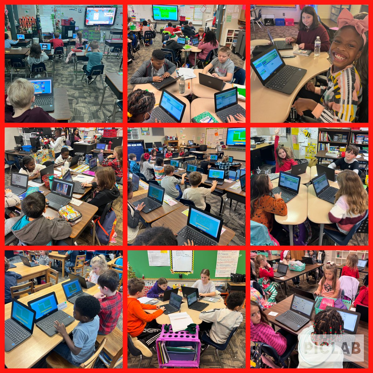 LeAnnGrahamSTEM's tweet photo. Hour of Code fun at C.A. Roberts Elementary was LOTS of fun this week! #stem #pcsdstem #stemteachers #hourodcode https://t.co/suckQpP1zS