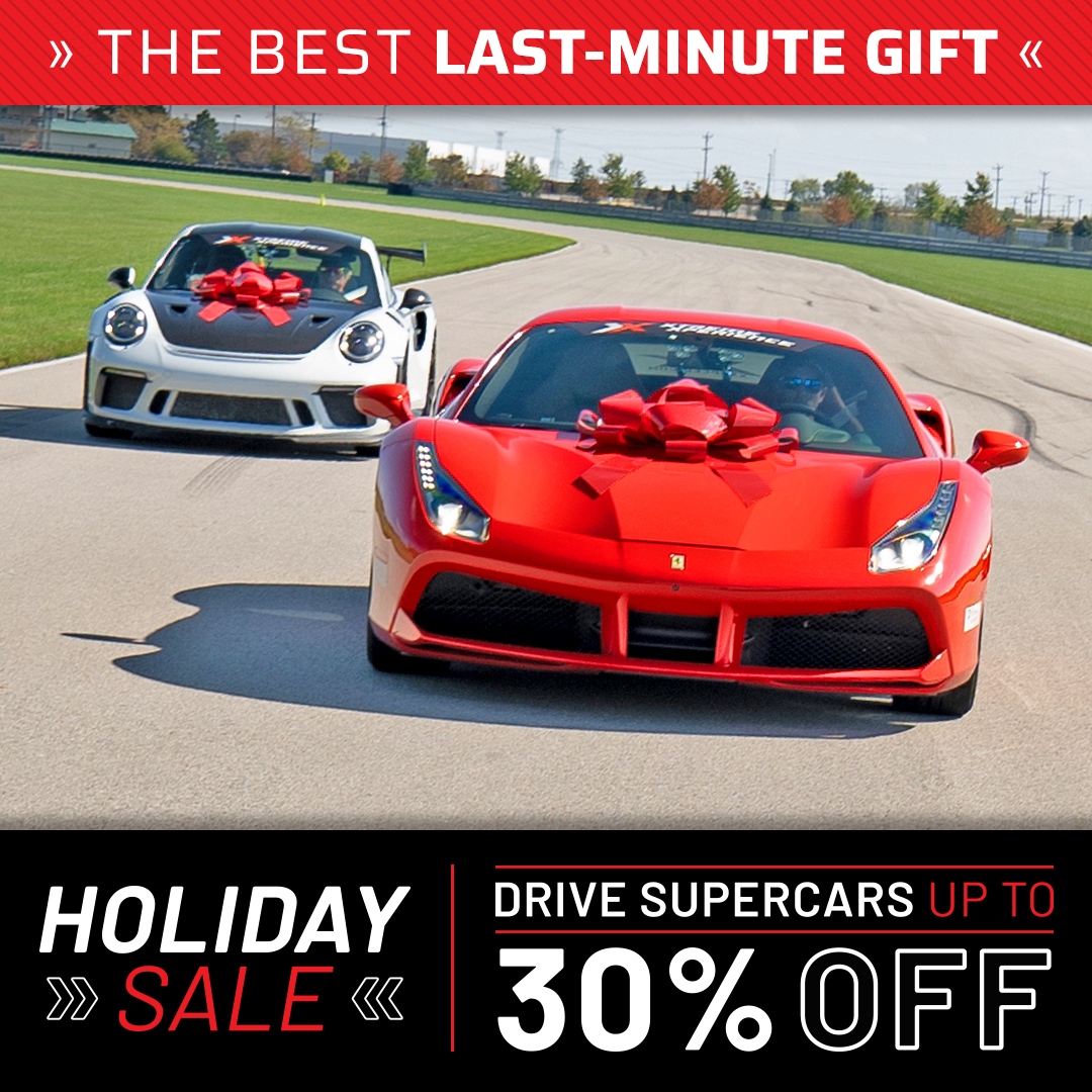 XXperience's tweet image. Stressed about holiday shopping (considering Christmas is 9 days from today but who's counting)?

Avoid the hassle, skip the line, ditch the wrapping paper and print/email this gift! Instantly give someone a supercar and save 30% at xtrm.fun/holiday 🎁