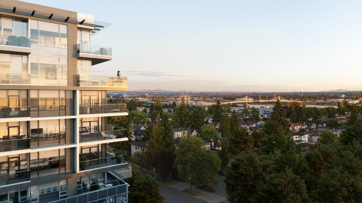 gryphon_dev's tweet photo. Indulge in a scenic view at Gryphon Nova.  

Take a step outside to enjoy a panoramic view of Fraser River, Mt. Baker, Marine Gateway and more in the comfort of your private balcony. The perfect spot to overlook the beautiful city and enjoy the evening sunset or morning sunrise. https://t.co/dmB3T9JFNd