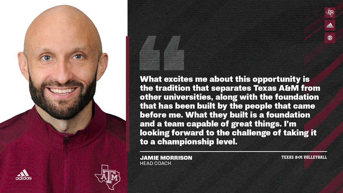 AggieVolleyball's tweet photo. Three-time Olympic medal winner.
College, national, &amp; international experience.
Ready to build something special.

#GigEm https://t.co/v0bw7RDlJ1