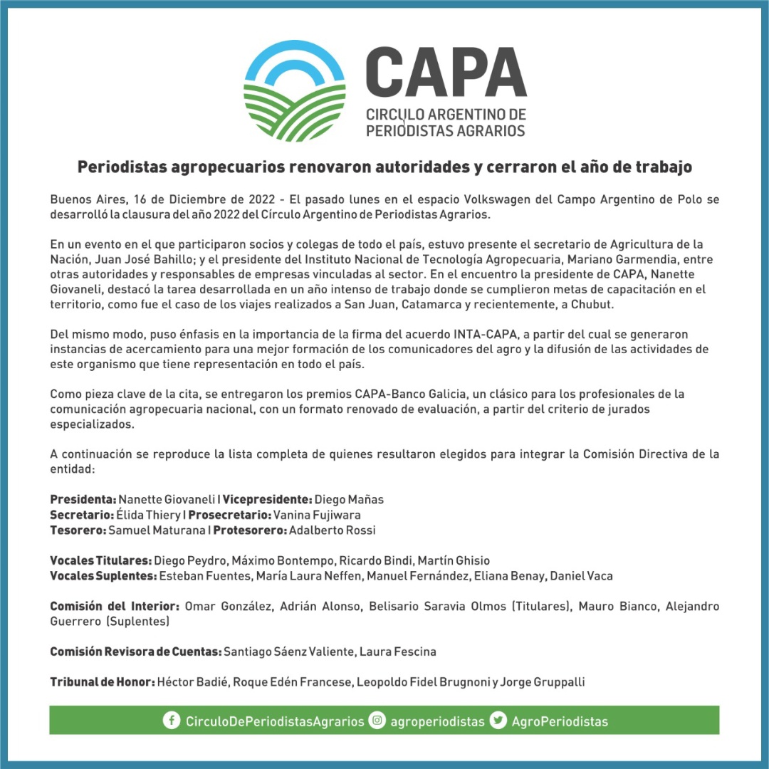CAPA | Oficial (@agroperiodistas) on Twitter photo #HayEquipo l Cerramos un gran año de trabajo y ya estamos proyectando el 2023
<a href="/NanetteGiova/">Nanette Giovaneli</a> <a href="/rusomanas/">Diego Mañas</a>
<a href="/EliThi/">Elida Thiery🐄</a> <a href="/vanifuji2009/">Vanina Fujiwara</a> #HayEquipo l Cerramos un gran año de trabajo y ya estamos proyectando el 2023
<a href="/NanetteGiova/">Nanette Giovaneli</a> <a href="/rusomanas/">Diego Mañas</a>
<a href="/EliThi/">Elida Thiery🐄</a> <a href="/vanifuji2009/">Vanina Fujiwara</a>