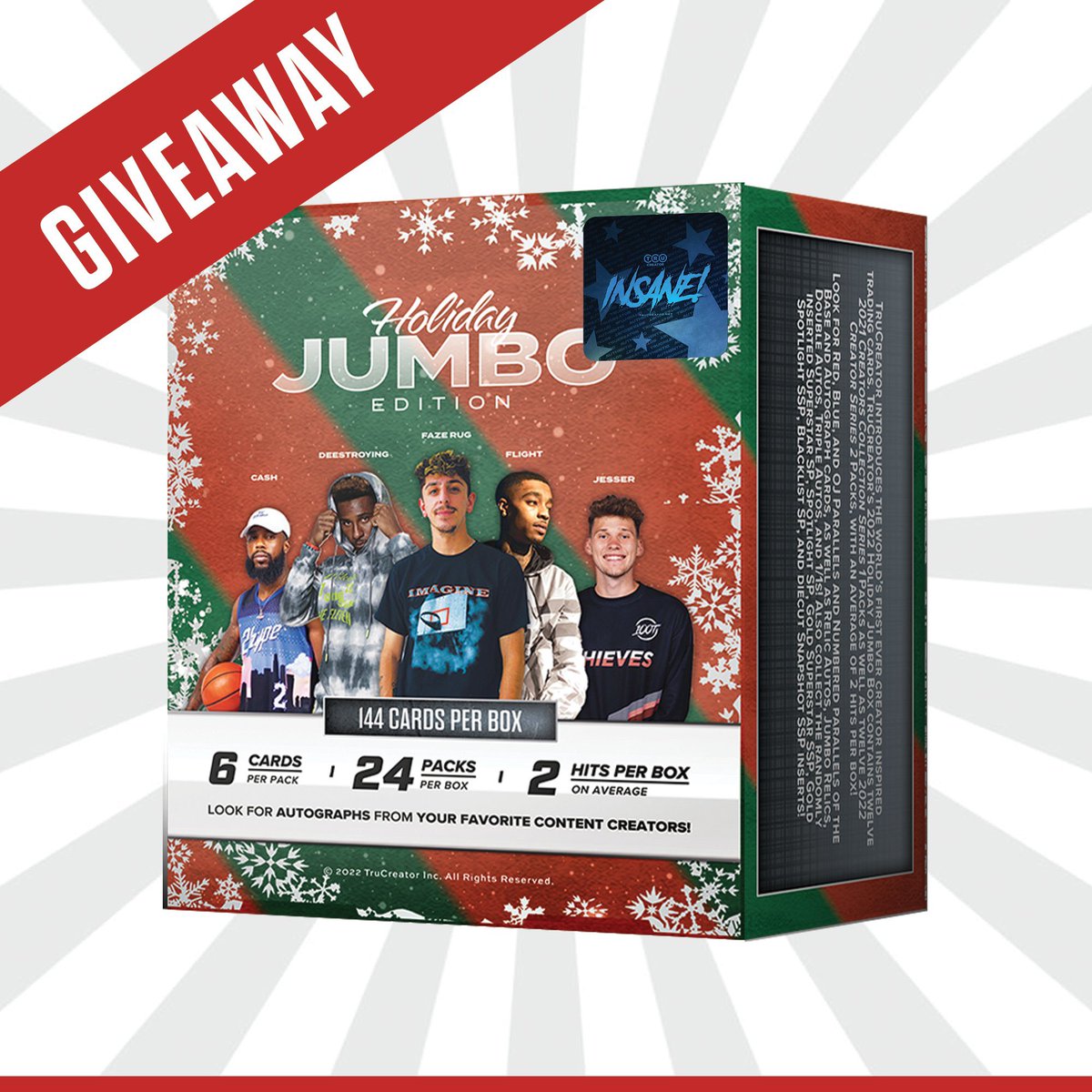 We’re giving away an INSANE Holiday Jumbo! 2-hit average AND a toploaded hit - featuring hits from Series 1 AND Series 2 🔥

To enter: Follow <a href="/trucreator/">TruCreator</a> and Like + RT this tweet! Winner selected in 48 hours ✅ extra entries for commenting #TruCreator 

#TruCreator