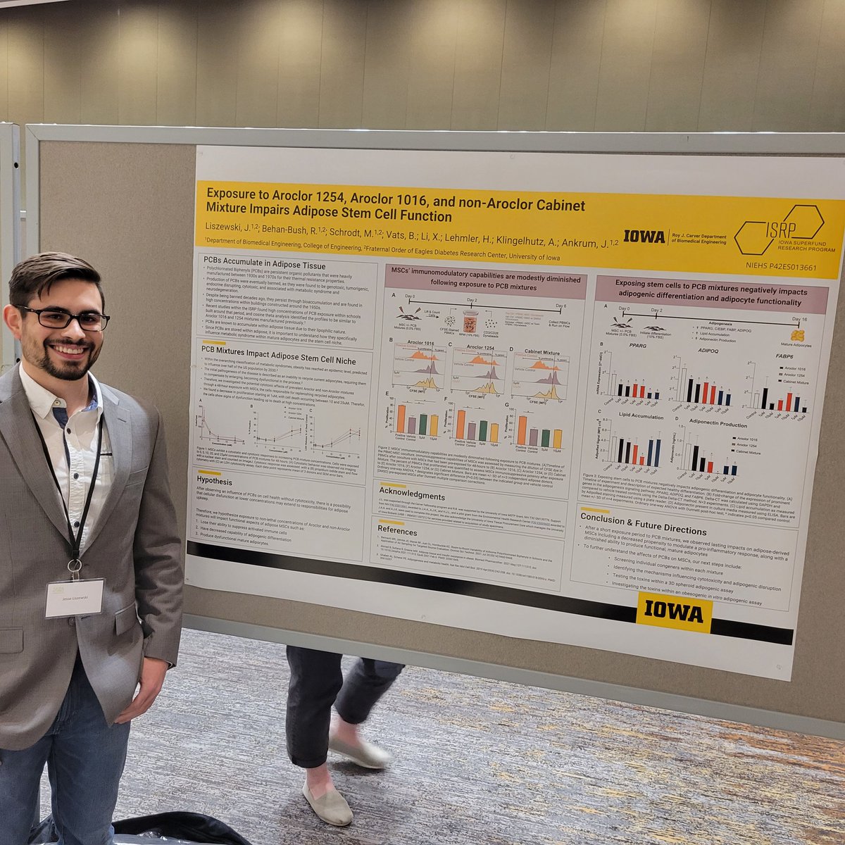 JamesAnkrum's tweet photo. We had a great time presenting our @IowaSRP work at the annual @SRP_NIEHS meeting. So great to see trainees shine. Proud mentor moments. #SRP35 https://t.co/B3JFWwRi8X