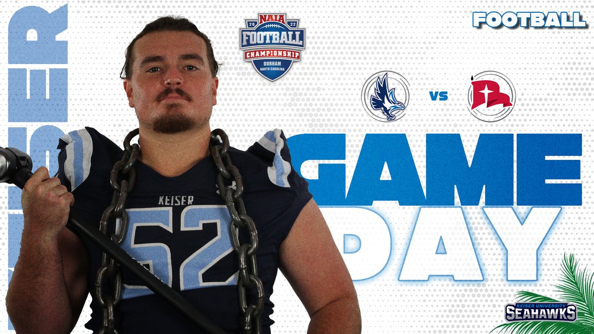 KeiserFootball's tweet photo. 𝗧𝗵𝗲 𝗥𝗲𝗱 𝗕𝗮𝗻𝗻𝗲𝗿 𝘄𝗶𝗹𝗹 𝗯𝗲 𝗥𝗮𝗶𝘀𝗲𝗱 𝗧𝗼𝗱𝗮𝘆!

🆚: (3) Northwestern (Iowa)
⌚️: 12:00 PM (EST)
📌: Durham, N.C. 
🏟: Durham County Memorial Stadium
🎟: https://t.co/5WKRUO03eH
📺: https://t.co/rH3MxBAt9X
📊: https://t.co/B5DjYs3fC0

#DefendTheBeach #SeahawkFast https://t.co/B6p67L7pzW