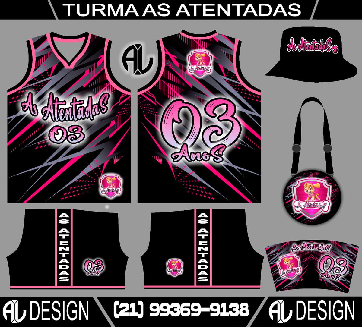 Mais um trabalho finalizado, Kit Saída da TURMA AS ATENTADAS  ✔️🎭